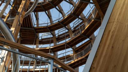 Bild: gld
"Erlebnisholzkugel" in Steinberg am See