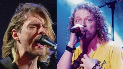 Bild: stg
Kurt und Domml: Cobain (links) ist 25 Jahre tot, Wöhrl umso lebendiger.