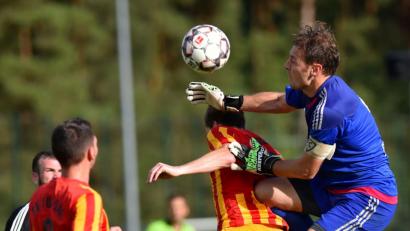 Bild: A. Schwarzmeier
Christian Böl (rechts), Torhüter des FC OVI-Teunz, steht nach monatelanger Verletzungspause vor dem Comeback gegen den Spitzenreiter FC Wernberg.