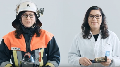 Bild: exb
Verena Stiegler im Dialog mit sich selbst: So ist die Auerbacher Feuerwehrfrau und ZF-Entwicklungsingenieurin im Video zur Kampagne „Doppelt engagiert“ zu sehen.