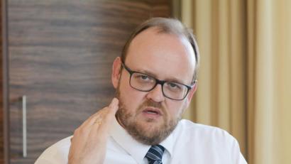 Bild: Gabriele Schönberger
Klare Kante zur Stromtrasse: Landrat Andreas Meier.