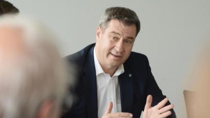 Bild: Gabi Schönberger
Markus Söder im Gespräch mit Oberpfalz-Medien im Verlagshaus in Weiden.