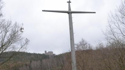 Bild: fz
Der Lückenriether Heribert Lindner möchte einen Mobilfunkanbieter dafür gewinnen, auf dem stillgelegten Strommasten einen Verstärker fürs Handynetz zu platzieren. Im Hintergrund die Burg Leuchtenberg.