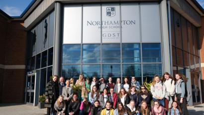 Bild: exb
Die Schülerinnen in Northhampton.