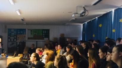 Bild: exb
Auf großes Interesse stieß der Vortrag von Birgit Lutz am OHG Marktredwitz.