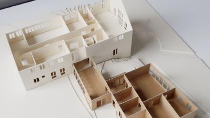 Bild: exb
So sieht das Modell für die Erweiterung des Kindergartens aus, das das Architekturbüro Wild und Wilnhammer gefertigt hat.