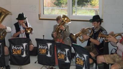Bild: gz
Die leidenschaftlichen Musiker von "blech 5ünf" sorgen am Tag des Bieres für musikalische Kurzweil.