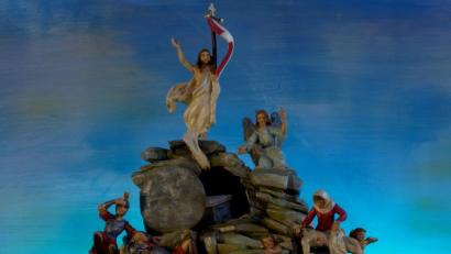 Bild: tr
Passionskrippe der Familie Kühn in Tirschenreuth: Die Auferstehung Christi.