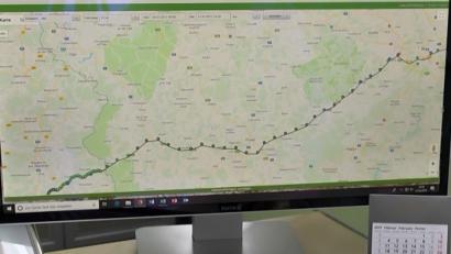 Bild: Alexander Auer
Per GPS kann der Weg des gestohlenen Rasentraktors durch Tschechien bis an die polnische Grenze verfolgt werden.