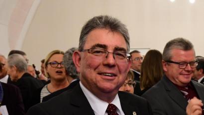 Bild: usc
Freihungs Bürgermeister Norbert Bücherl Anfang Januar beim Neujahrsempfang des Landkreises. Schon damals hatte er angedeutet, nicht noch einmal zur Wahl anzutreten.