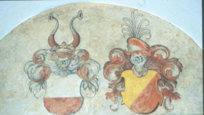 Bild: Privatarchiv Dieter Dörner
Ein mit Naturfarben gemaltes Wappen im Stadtmuseum Sulzbach-Rosenberg.