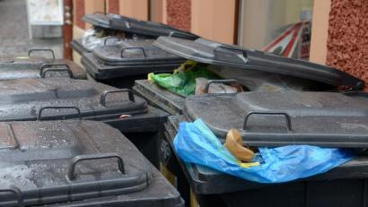 Bild: Petra Hartl
So sollten die Restmülltonnen nicht aussehen. Die Satzung sieht vor, dass der Deckel der Behälter zugehen muss.