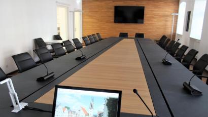 Bild: stg
Zu einem besonderen Schmuckstück ist auch der Sitzungssaal im generalsanierten Kemnather Rathaus geworden.