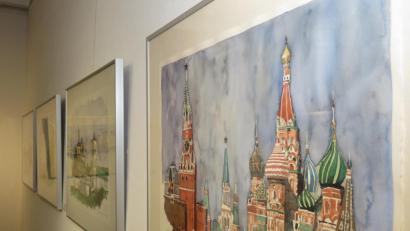 Bild: ubb
Rudolf Jäger hat auch Moskau auf die Leinwand gebannt.