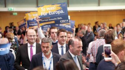Bild: Wolfgang Steinbacher
Wahlkampfendspurt der Oberpfälzer CSU zur Europawahl mit Spitzenlandidat Manfred Weber in Amberg.