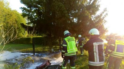 Bild: ui
Nur wenig deutet noch darauf hin, was an dieser Stelle vor dem Brand gestanden hat: ein Wohnwagen.