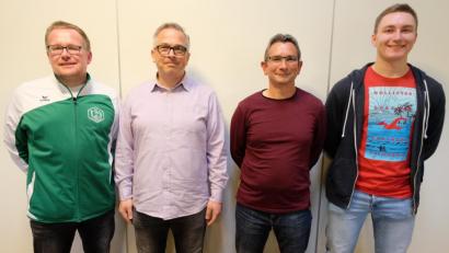 Die Jahreshauptversammlung der Sparte Tischtennis des TSV Stulln bestätigte das Führungsteam in seinen Positionen: von links Schriftführer Jürgen Priehäußer, stellvertretender Abteilungsleiter Uwe Wittmann, Spartenleiter Erich Kneißl und Schatzmeister Michael Beer.
