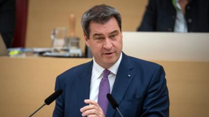 Bild: Sina Schuldt/dpa
Ministerpräsident Markus Söder (CSU) warnt vor einem Rechtsruck in Europa.