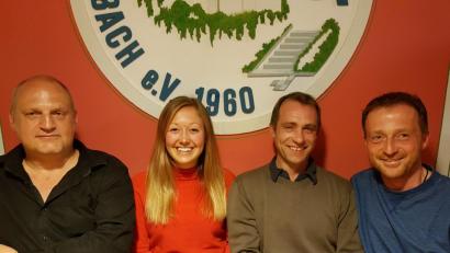 Bild: wih
Neue Beiräte: Bei der Jahreshauptversammlung werden (von links) Jürgen Stauber, Maria Obermeier, Jaro Jungmann und Markus Plankl in den Vorstand der DJK Gebenbach gewählt.