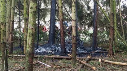 Bild: bl
Bei Maxhütte stürzt am Sonntagnachmittag ein Flugzeug ab und brennt total aus. ZWei Menschen werden verletzt.