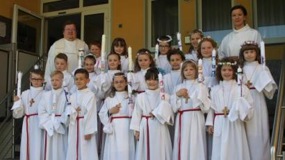 Bild: wrt
Erstkommunion in St. Emmeram in Windischeschenbach. 18 Kinder begehen dort den Festtag.