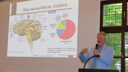 Bild: ubb
Referent Georg Pilhofer zeigte anhand von Statistiken die Häufigkeit und Auswirkungen von Demenz.