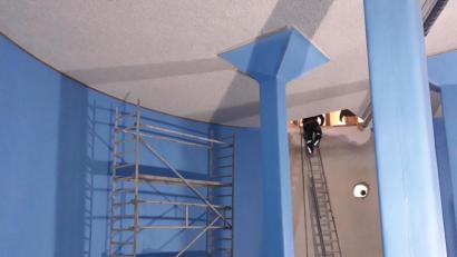 Bild: exb
Im Maßnahmenpaket für das neue Förderprogramm mit enthalten ist der zweite Abschnitt der Sanierung des Hochbehälters im Wernersreuther Wald. Zurzeit wird die erste Wasserkammer saniert.