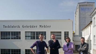 Bild: tr
Die Führungsspitze der Tuchfabrik Mehler von links: Maximilian, Ludwig, Edith und Paulus Mehler.