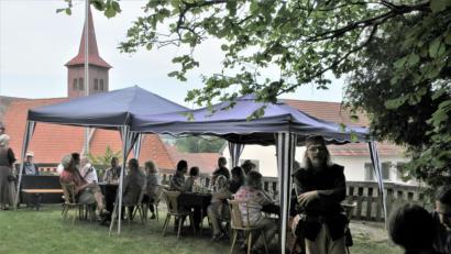 Bild: exb
Zahlreiche Besucher genossen den Ausblick auf Spitalkirche und Vorstadt.