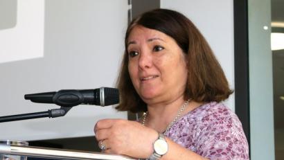 Bild: Hirsch
Sanem Kleff, Direktorin des bundesweiten Netzwerkes „Schule ohne Rassismus – Schule mit Courage", warb am Beruflichen Schulzentrum für mehr Toleranz unter den Religionen.