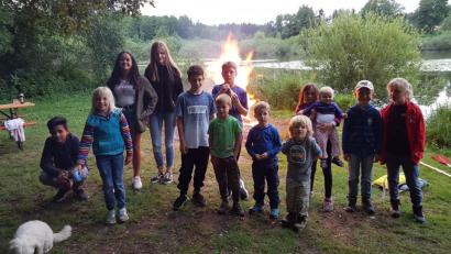 Bild: exb
Das Johannisfeuer der Gemeinschaft St. Georg in Eschenbach.