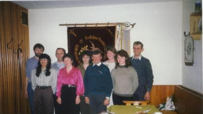 Bild: exb
Vor 30 Jahren gründet sich der Radfahrerverein Concordia Guttenberg wieder. Das Foto zeigt den damals gewählten Vorstand.