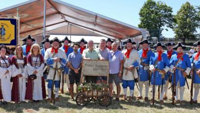 Bild: mef
Die Flosser Delegation begeisterte mit einem Auftritt der Flosser Landwehr im befreundeten Tlučná.
