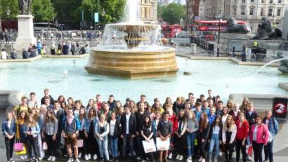 Bild: exb/Lobkowitz Realschule Neustadt
Die Realschüler am Trafalgar Square.