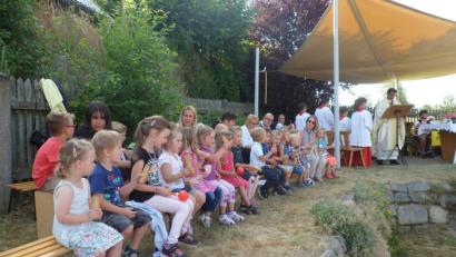 Bild: soj
Die Kinder des KinderHauses Sankt Josef waren mit Begeisterung beim Gottesdienst dabei.