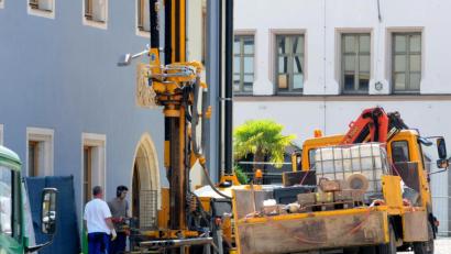 Bild: Stephan Huber
Bohrungen auf dem Bürgerspitalgelände rufen bei manchen Bürgern eine gewisse Unruhe hervor.