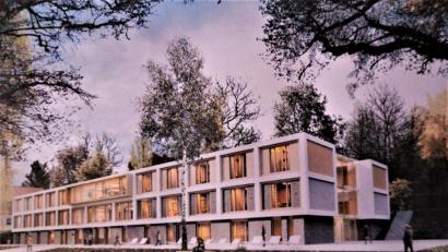 Repro: Medbo/Brückner &amp; Brückner
Viel Licht und natürliche Materialien: Nach einem Entwurf der Architekten Brückner & Brücker könnte der Neubau in Wöllershof so aussehen.