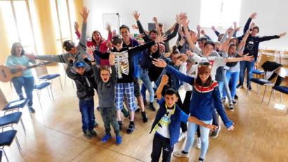 Bild: hai
Das Spiel „Echt Schaf“ führt die Mädchen und Jungs zum Kernthema des CVJM-Wochenendes hin.