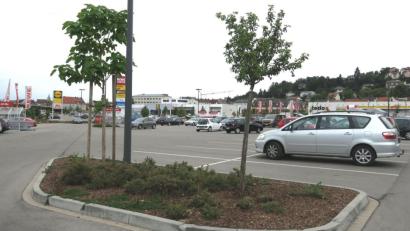 Bild: Hirsch
Grüne Inseln lockern die Asphaltflächen auf dem TWF-Gelände auf. Nicht allen Stadträten ist das ausreichend.