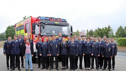 Bild: jma
Die Teilnehmer der Leistungsprüfung mit Bürgermeisterin Rita Steiner.