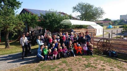 Bild: rn
Nach dem Streicheln vieler Tiere ist eine Planwagenfahrt der krönende Abschluss das Aufenthalts im Lämmershof.