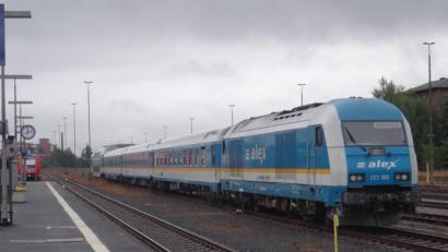 Bild: räd
Ein Alex-Zug im Bahnhof Weiden.