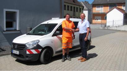 Bild: sei
Florian Kiener (links) ist der neue Mitarbeiter des Wasserzweckverbands.