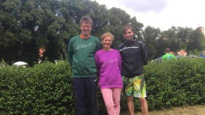 Bild: rbg
Die Masters des TSC (von links): Hubert Brech, Antje Mickisch und Lukas Bachmeier.