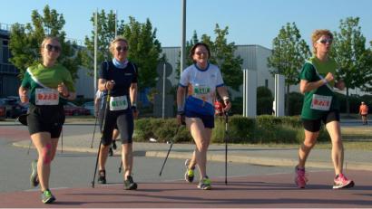 Bild: Thomas Hölzl
Walker und Läufer waren auf dem Firmengelände des Innovationsparks gemeinsam unterwegs.