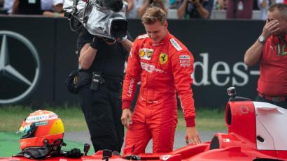 Bild: Sebastian Gollnow
Mick Schumacher drehte im Ferrari F2004 seines Vaters Michael ein paar Runden auf dem Hockenheimring. Foto: Jan Woitas