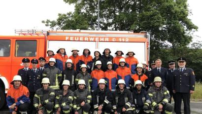 Bild: exb/Stadt Weiden i.d.OPf.
Sie haben das Leistungsabzeichen der Feuerwehr Weiden in der Tasche.