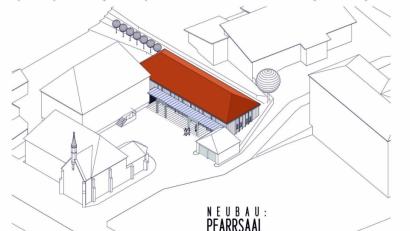 Grafik: Architekturbüro Rembeck
Die Grafik des Architektenbüros Rembeck zeigt den neuen Pfarrsaal.