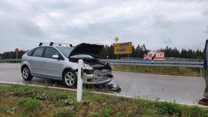 Bild: blm
Unfall bei Siebeneichen: Eines der beschädigten Autos.
