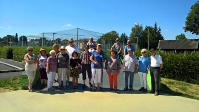 Bild: LEBENplus/exb
Start und Ziel der Stadtteilspaziergänger war der FC Sportpark.